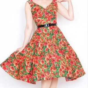 Bernie Dexter Perfect Dress - Poppies Fabric - Size Large